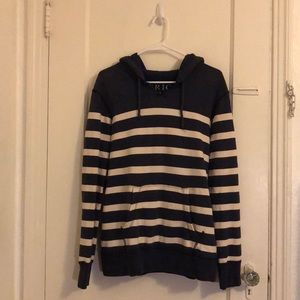 Blue and White Striped Sweatshirt